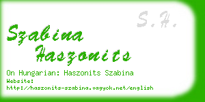 szabina haszonits business card
